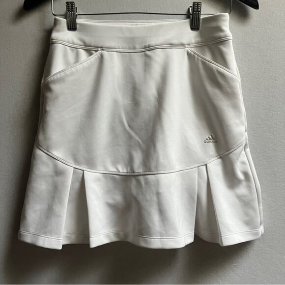 Adidas pleated white tennis golf skort Sz XS - Picture 1 of 7